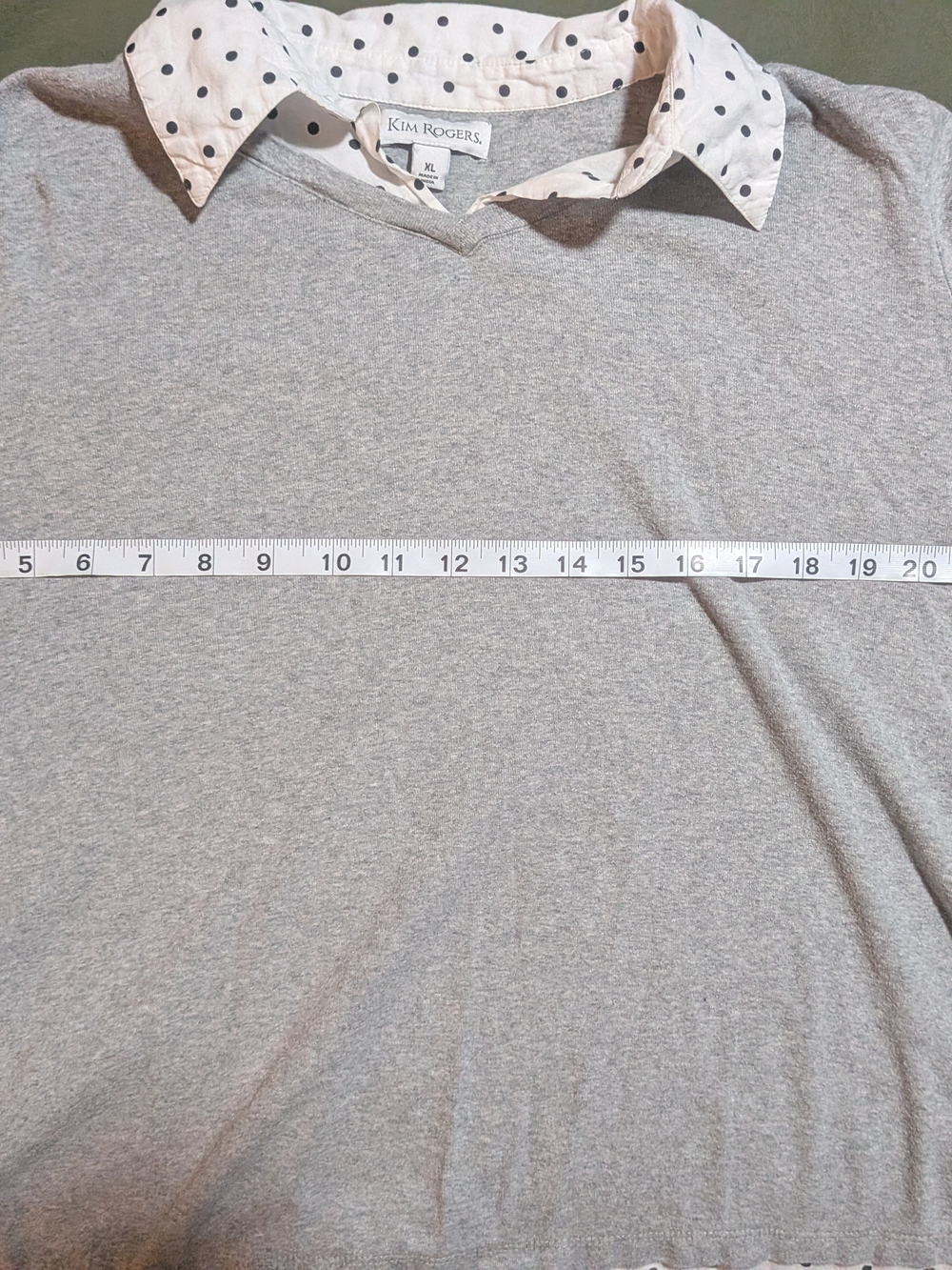 Kim Rodgers Women's Sweaters With Faux Undershirt Size XL Bundle Navy & Grey - Picture 10 of 10